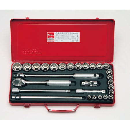 Ko-Ken Socket set 12 Point 28 pieces 1/2 Sq. Drive 4241M